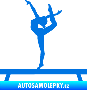 Samolepka Gymnastka 003 levá kladina modrá oceán