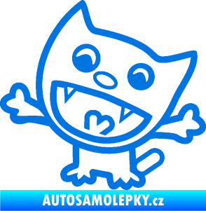 Samolepka Happy cat 001 levá modrá oceán