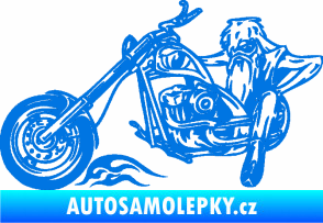 Samolepka Harley 001 levá modrá oceán