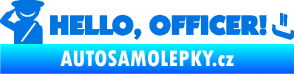 Samolepka Hello, Officer! modrá oceán