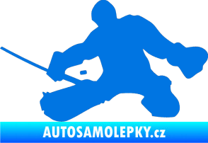 Samolepka Hokejista 015 levá brankář modrá oceán