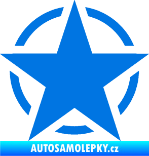 Samolepka Hvězda US Army 001 modrá oceán