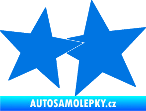 Samolepka Hvězdy 002 pravá spojené modrá oceán