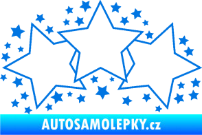 Samolepka Hvězdy a hvězdičky dekor modrá oceán