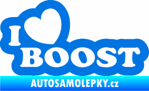 Samolepka I love boost 001 modrá oceán