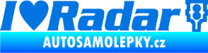 Samolepka I love radar nápis modrá oceán