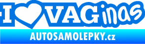 Samolepka I Love vaginas modrá oceán