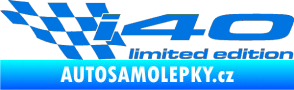 Samolepka i40 limited edition levá modrá oceán