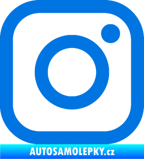 Samolepka Instagram logo modrá oceán