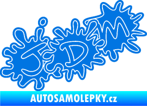 Samolepka JDM kaňky 002 modrá oceán