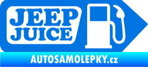 Samolepka Jeep juice symbol tankování modrá oceán
