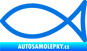Samolepka Jesus rybička 006 křesťanský symbol modrá oceán