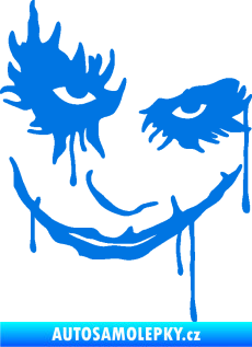 Samolepka Joker 003 pravá tvář modrá oceán