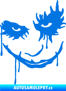 Samolepka Joker 003 levá tvář modrá oceán