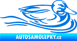 Samolepka Kachna 003 pravá ve vodě modrá oceán