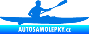 Samolepka Kajakář 003 pravá modrá oceán