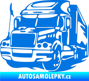 Samolepka Kamion 002 levá nákladní auto modrá oceán
