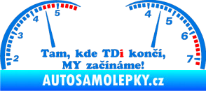 Samolepka Kde TDi končí modrá oceán