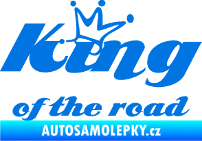 Samolepka King of the road nápis modrá oceán