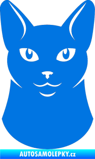 Samolepka Kočka 005 pravá modrá oceán