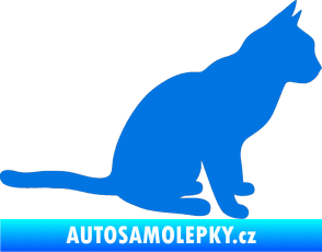 Samolepka Kočka 008 pravá modrá oceán