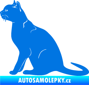 Samolepka Kočka 021 levá modrá oceán