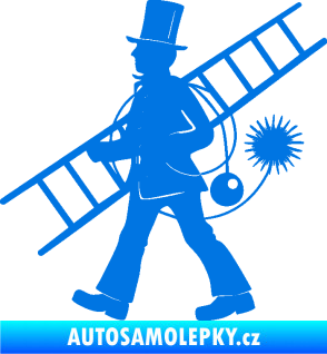 Samolepka Kominík 001 levá modrá oceán