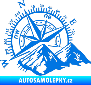 Samolepka Kompas 002 levá hory modrá oceán