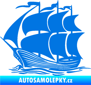 Samolepka Koráb 002 levá modrá oceán