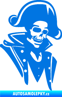 Samolepka Kostra pirát pravá modrá oceán