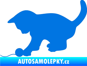 Samolepka Koťátko 001 levá modrá oceán