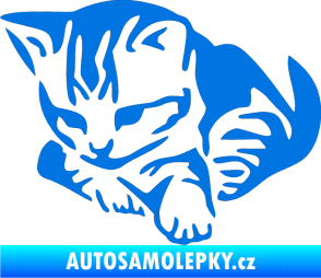 Samolepka Koťátko 003 levá modrá oceán
