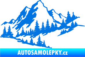 Samolepka Krajina hory 007 pravá modrá oceán