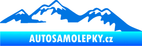 Samolepka Krajina hory 020 pravá modrá oceán