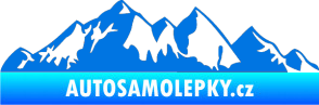 Samolepka Krajina hory 021 levá modrá oceán