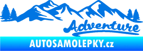 Samolepka Krajina hory 028 pravá modrá oceán