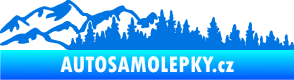 Samolepka Krajina hory 030 levá modrá oceán