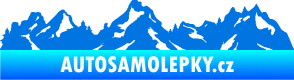 Samolepka Krajina hory 034 pravá modrá oceán