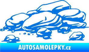Samolepka Krajina kameny 001 modrá oceán