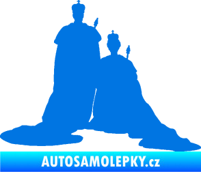 Samolepka Král a královna  modrá oceán