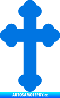Samolepka Křesťanský kříž 001 modrá oceán
