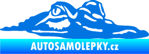 Samolepka Krokodýl 003 pravá hlava na hladině modrá oceán