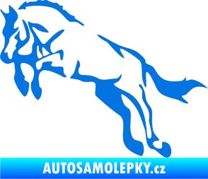 Samolepka Kůň 025 levá skok modrá oceán