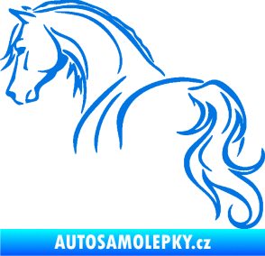 Samolepka Kůň 104 levá modrá oceán