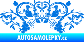 Samolepka Květina dekor 026 modrá oceán
