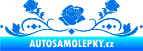 Samolepka Květina dekor 039 růžičky modrá oceán