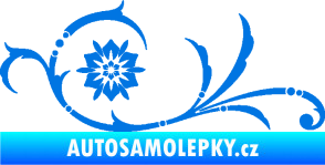 Samolepka Květina dekor 040 levá modrá oceán