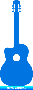 Samolepka Kytara akustická modrá oceán