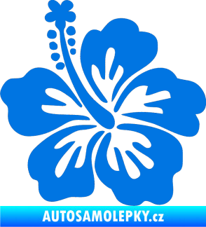 Samolepka Kytička 001 levá ibišek modrá oceán