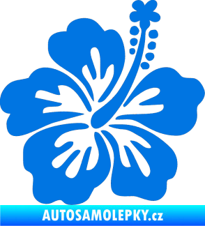 Samolepka Kytička 001 pravá ibišek modrá oceán